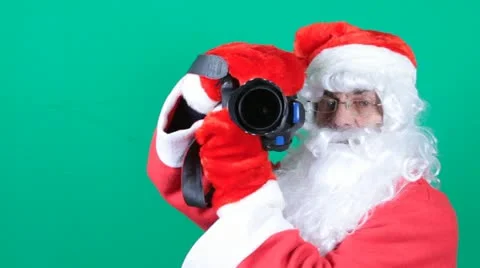 Santa's  photographing Stock Footage 12102475