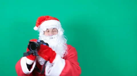 Santa's  photographing 库存影片 12102483