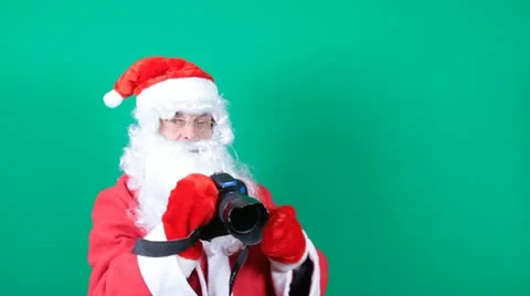 Santa's  photographing 库存影片 12102484