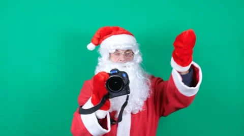 Santa's  photographing Stock Footage 12103244