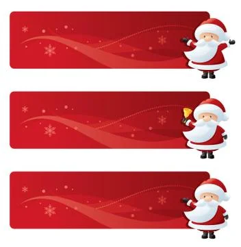 Santa's red banners Illustrazione stock