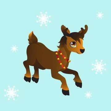 Santa's reindeer Иллюстрация