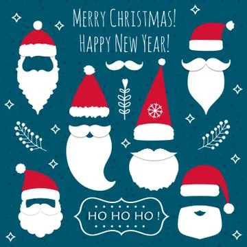 The Santas Set Stock Illustration