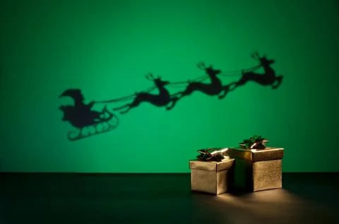 Santas sledge 스톡 사진