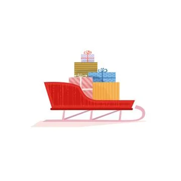 Santa's sleigh icon. Stock Illustration