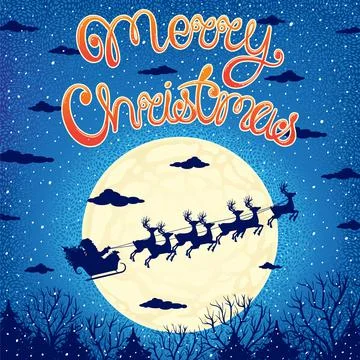 Santa's sleigh Illustrazione stock