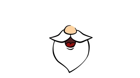 Santa's talking beard. Try on the beard of Santa Claus. Alpha channel Stock Footage 116550850