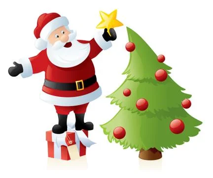 Santa's tree Stock Illustration