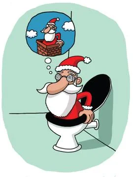 Santa's vision problem Illustrazione stock