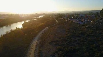 Santee, CA - Walker Preserve Trail - Drone Video Video stock 86126840