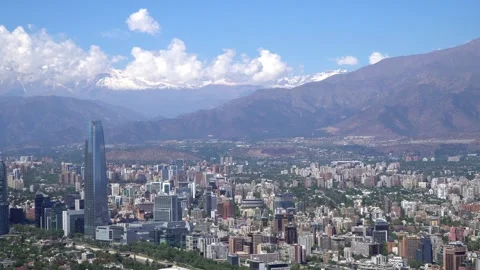 Santiago de Chile Panoramic View Stock Footage 344069160