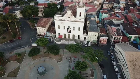 Santo Antonio Alem do Carm church and Largo de Santo Antonio in Salvador Brazil Stock Footage 155462871