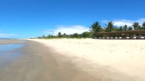 Santo Antonio empty beach Bahia Brazil Stock Footage 176008336
