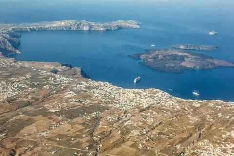 Santorin Insel Santorini Ferien in Griechenland Reise reisen Stadt Fira Th... Stock Photos