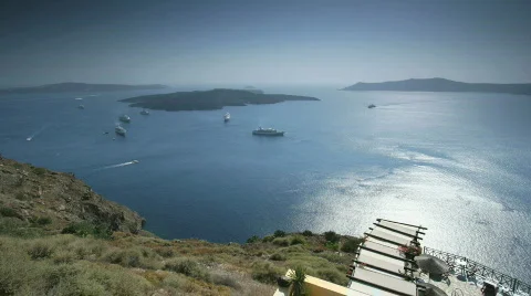 Santorini Caldera Timelapse Stock Footage 697393