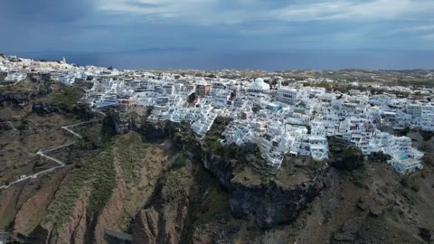 Santorini drone Stock Footage 272607634