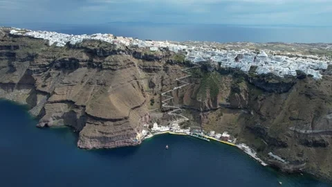 Santorini drone Stock Footage 272607848