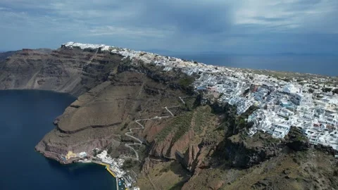 Santorini drone Stock Footage 272607958