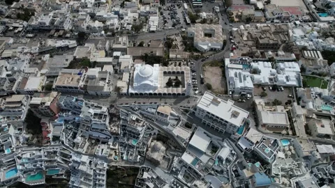 Santorini drone Stock Footage 272607988