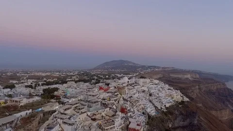 Santorini Dusk Tracking Shot 2 Видео 80887892