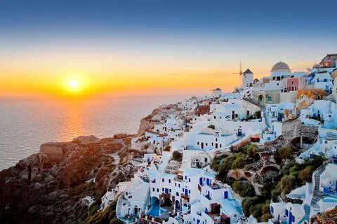 Santorini in Greece Stock Photos