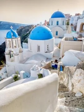 Santorini in Greece Stock Photos