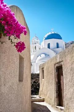 Santorini in Greece Stock Photos