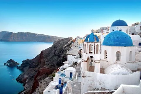 Santorini in Greece Stock Photos