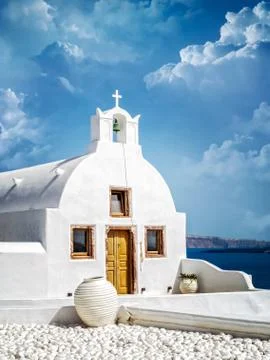 Santorini in Greece Stock Photos
