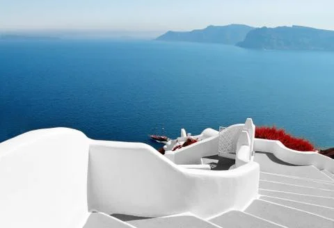 Santorini in Greece Stock Photos