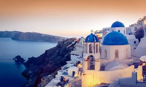 Santorini in Greece Stock Photos