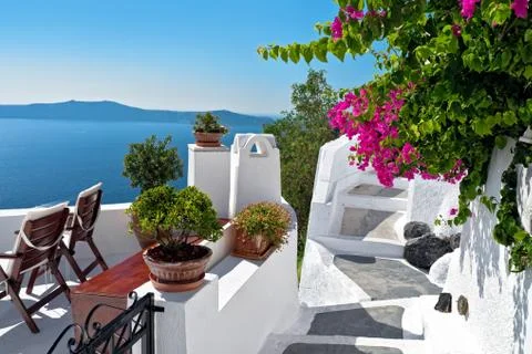 Santorini in Greece Stock Photos