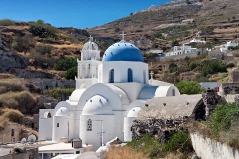 Santorini in Greece Stock Photos