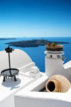 Santorini in Greece Stock Photos