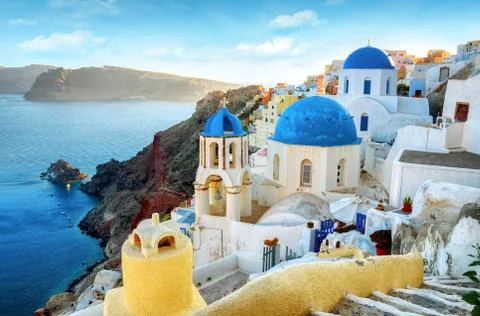 Santorini in Greece Stock Photos