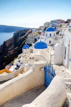 Santorini in Greece Stock Photos