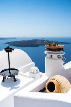 Santorini in Greece Stock Photos