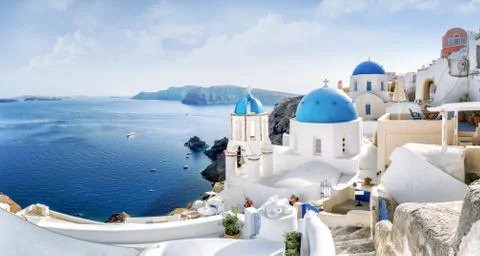 Santorini in Greece Stock Photos