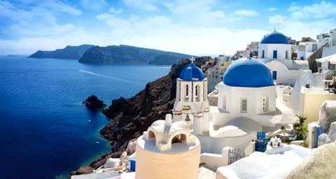Santorini in Greece Stock Photos