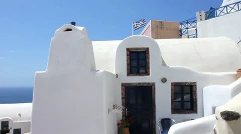 Santorini house Stock Footage 24633964