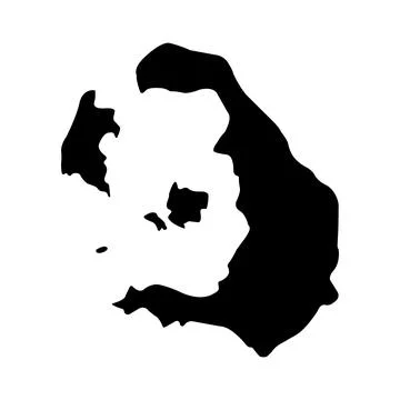 Santorini island map イラスト素材