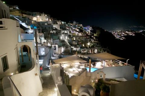 Santorini at Night 写真素材