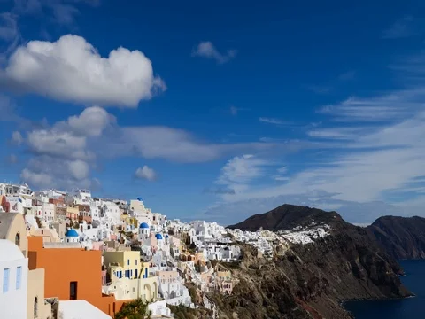 Santorini Oia Stockbeeldmateriaal 73706611