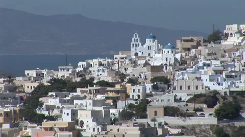 Santorini Overview. Not graded. Stock Footage 46088821