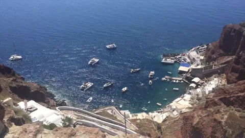 Santorini Small Bay Timelapse Stock Footage 150251029