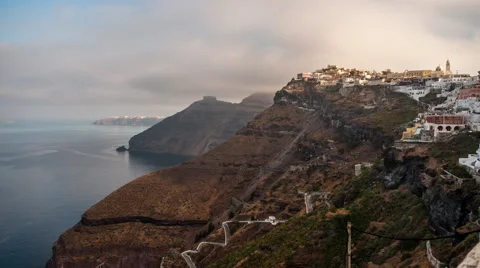 Santorini Sunrise Stock Footage 52209211