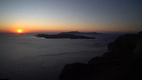 Santorini Sunset Stock Footage 88636007
