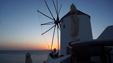 Santorini sunset, Greece Stock Footage 57687508