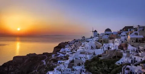Santorini sunset Stock Photos