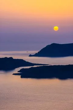 Santorini sunset Stock Photos